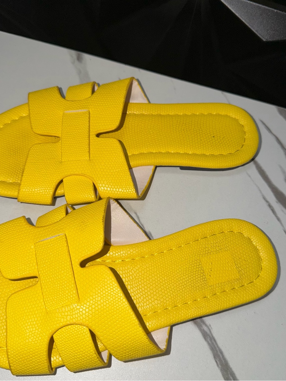 Women’s Yellow Slide Sandals